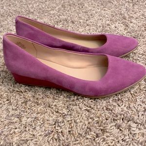 Purple pointed toe shoes
